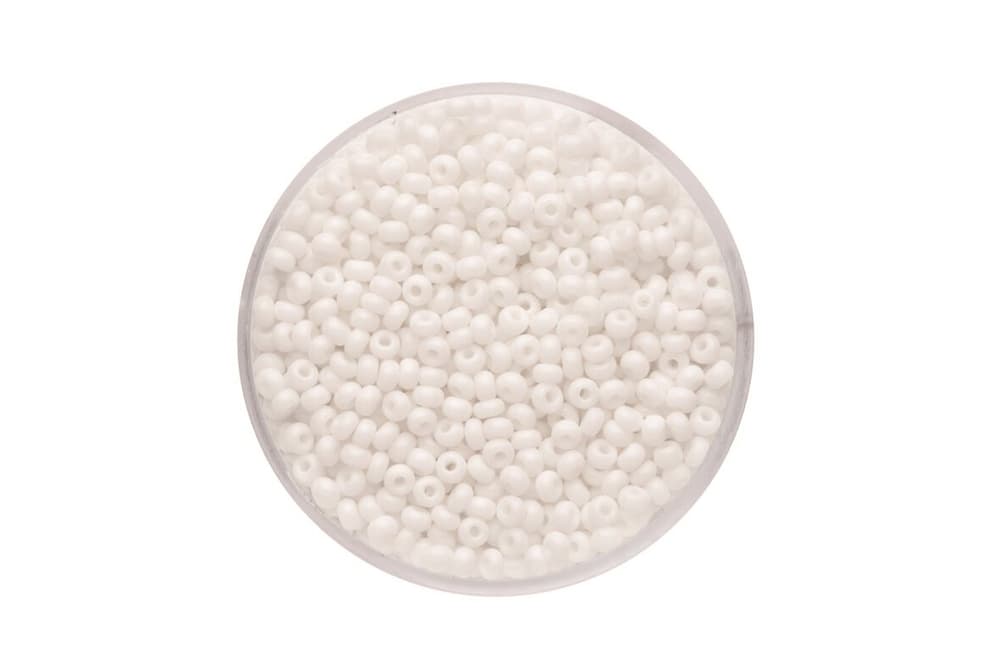 Perle di rocailles intenso 2,6mm, 17 gr, bianco Perline artigianali 608132400000 N. figura 1