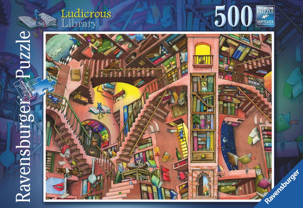 RVB Puzzle 500 P. Ludicrous Libray Puzzle Ravensburger 749062800000 N. figura 1