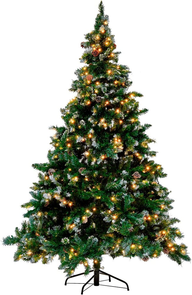 Künstlicher Weihnachtsbaum mit LED Beleuchtung Schnee bestreut 210 cm grün PALOMAR Kunstbaum Beliani 659197500000 Bild Nr. 1