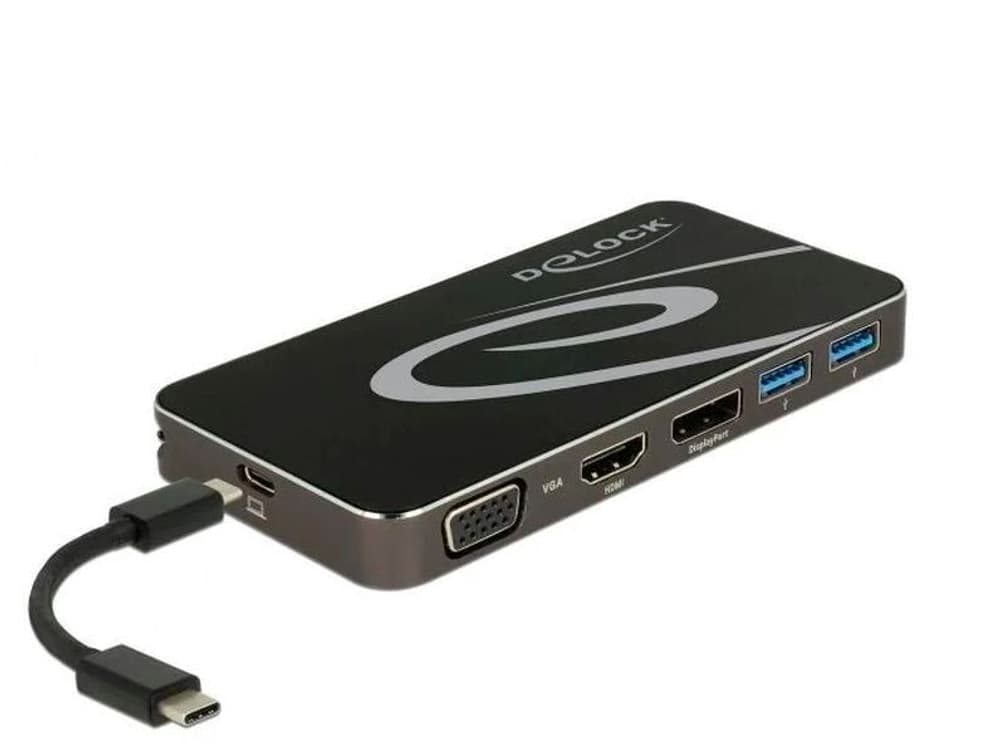 USB Typ-C – HDMI/DP/VGA USB-Hub & Dockingstation DeLock 785300166959 Bild Nr. 1