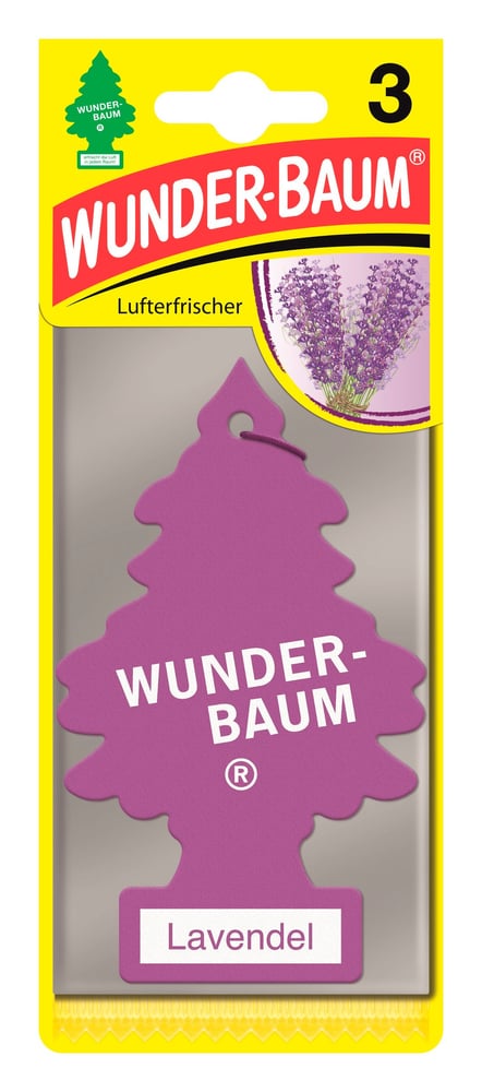Lavendel 3er Set Lufterfrischer WUNDER-BAUM 620689200000 Duftnote Lavendel Bild Nr. 1