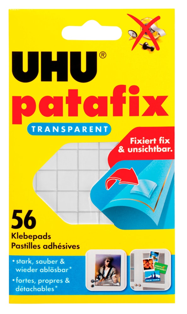 Patafix transparent 56 pièces Languette adhésives Uhu 663086600000 Photo no. 1