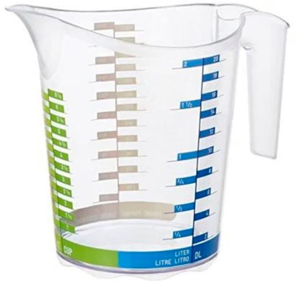 Rotho DOMINO Messbecher 2l mit Skala, Kunststoff (PP) BPA-frei