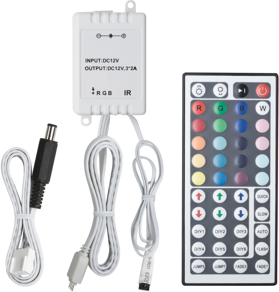 Function YourLED RGB-Controller 12V DC con IR telecomando plastica Telecommando Paulmann 615086100000 N. figura 1