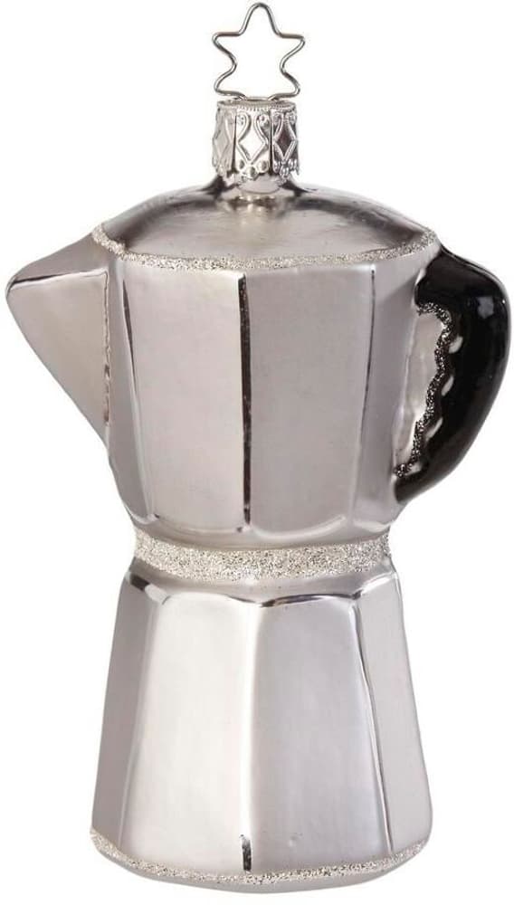 Boule de Noël Espresso Bialetti verre, H : 10.5 cm Décoration de sapin Inge Glas Manufaktur 785302444681 Photo no. 1