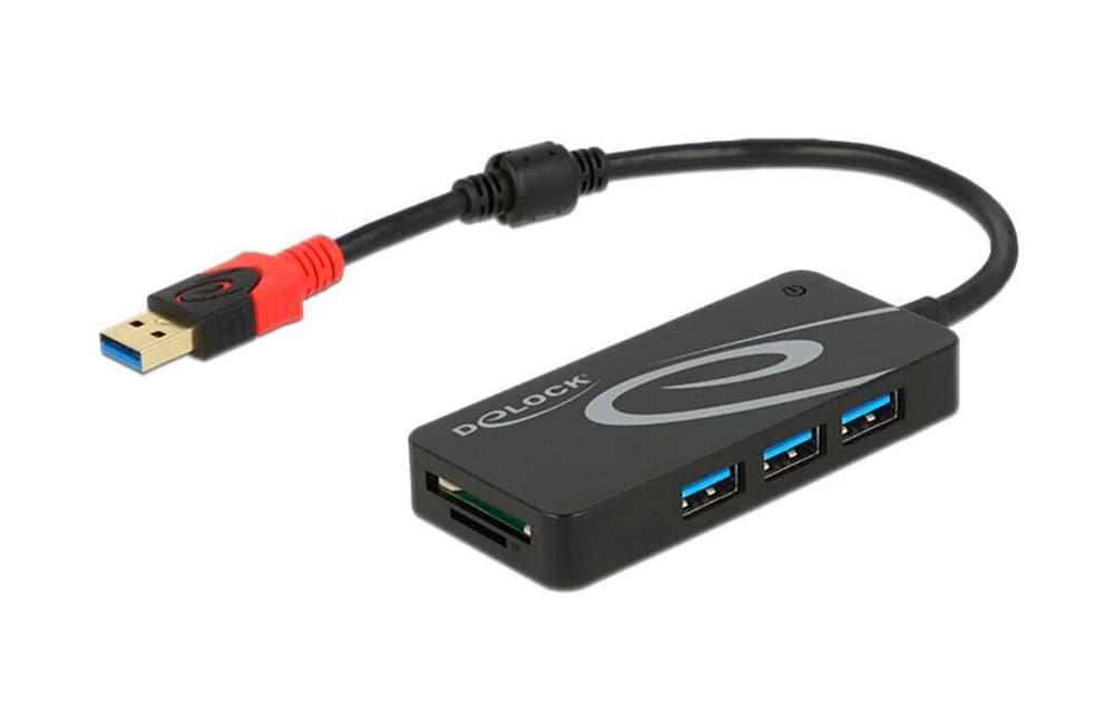 USB 3.1 - 3x Typ-A + SD / Micro SD Reader USB-Hub & Dockingstation DeLock 785300166950 Bild Nr. 1