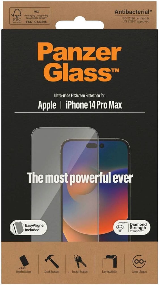 Ultra Wide Fit iPhone 14 Pro Max Pellicola protettiva per smartphone Panzerglass 785300185588 N. figura 1