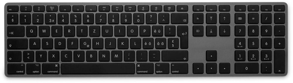 WKB-1243 BT Grau, CH-Layout mit Ziffernblock Universal Tastatur LMP 785300197615 Bild Nr. 1