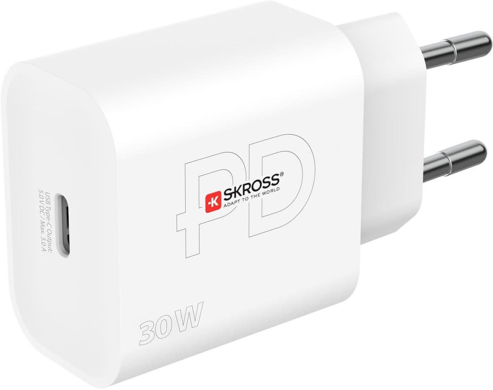 Chargeur mural USB USB-C Power Delivery, Euro, 30 W Chargeur universel Skross 785300188617 Photo no. 1