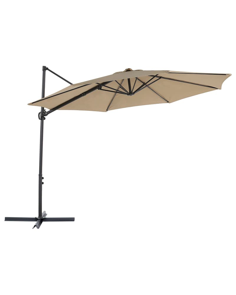 Parasol en porte-à-faux taupe  2,95 m SAVONA II Parasol suspendu Beliani 753432900000 Photo no. 1