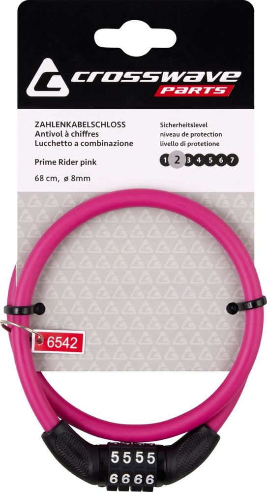 Prime Rider Zahlenschloss,pink Veloschloss Crosswave 474843499929 Grösse One Size Farbe pink Bild-Nr. 1