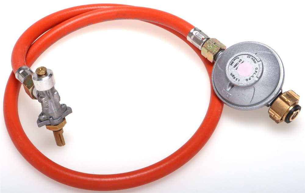Regolatore pressione 29mbar e tubo 1/4" Condotte del gas per griglia Weber 9000019270 No. figura 1