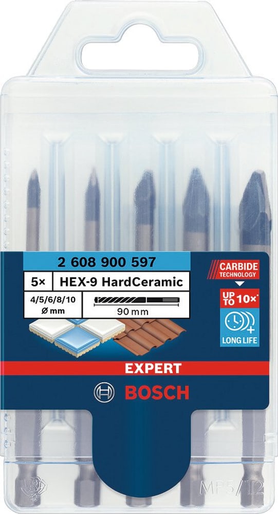 Set de mèches BOSCH EXPERT HEX-9 HardCeramic Bosch Professional 616475000000 Photo no. 1