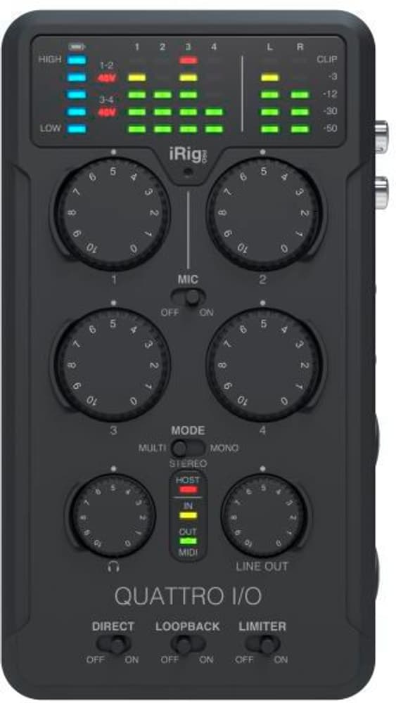 iRig Pro Quattro I/O Audio Recorder IK Multimedia 785300184124 N. figura 1