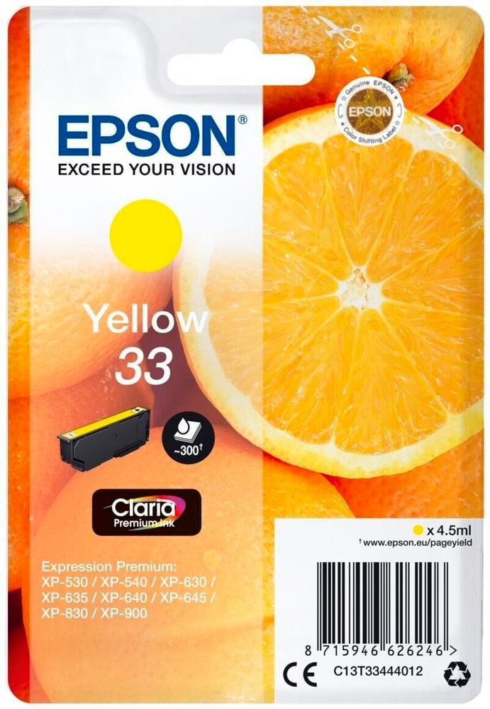 33 Claria Premium Yellow Cartouche d’encre Epson 798545300000 Photo no. 1