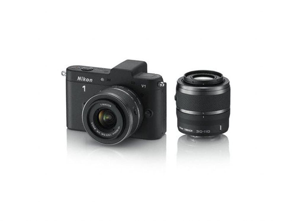 Nikon-1 J1 Kit VR 10-30 + 30-110 schwarz 95110002985513 Bild Nr. 1