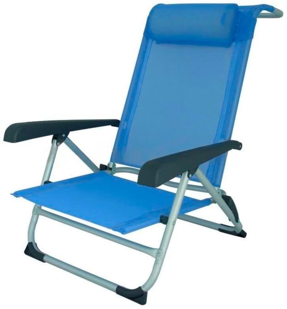 Chaise de plage Acapulco bleue Chaise longue Eurotrail 785302441273 Photo no. 1