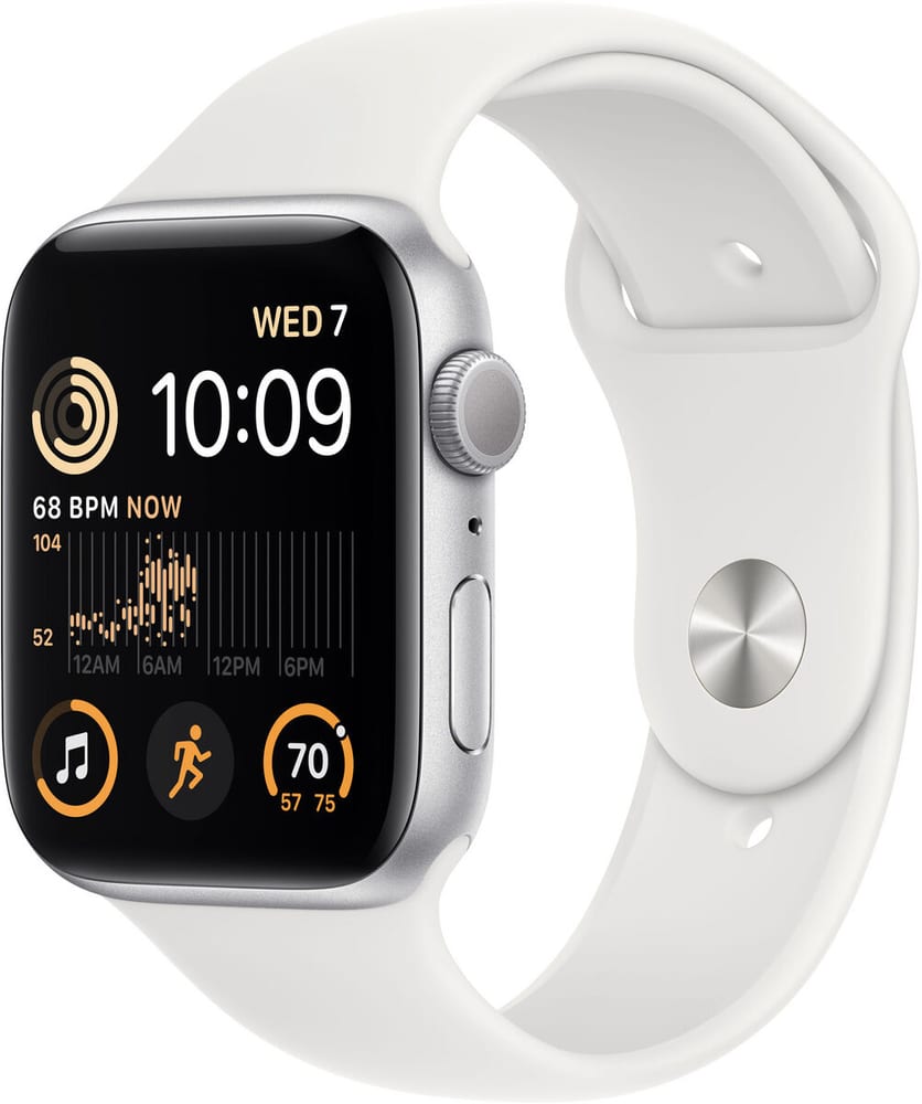 Watch SE GPS 44mm Silver Aluminium Case with White Sport Band - Regular Smartwatch Apple 785300169160 N. figura 1