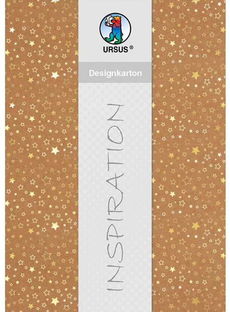 Designkarton Weihnachten Sterne gold 25 Blatt à 250g/m2, Format A4 Weihnachtsdekoration URSUS 785302444582 Bild Nr. 1