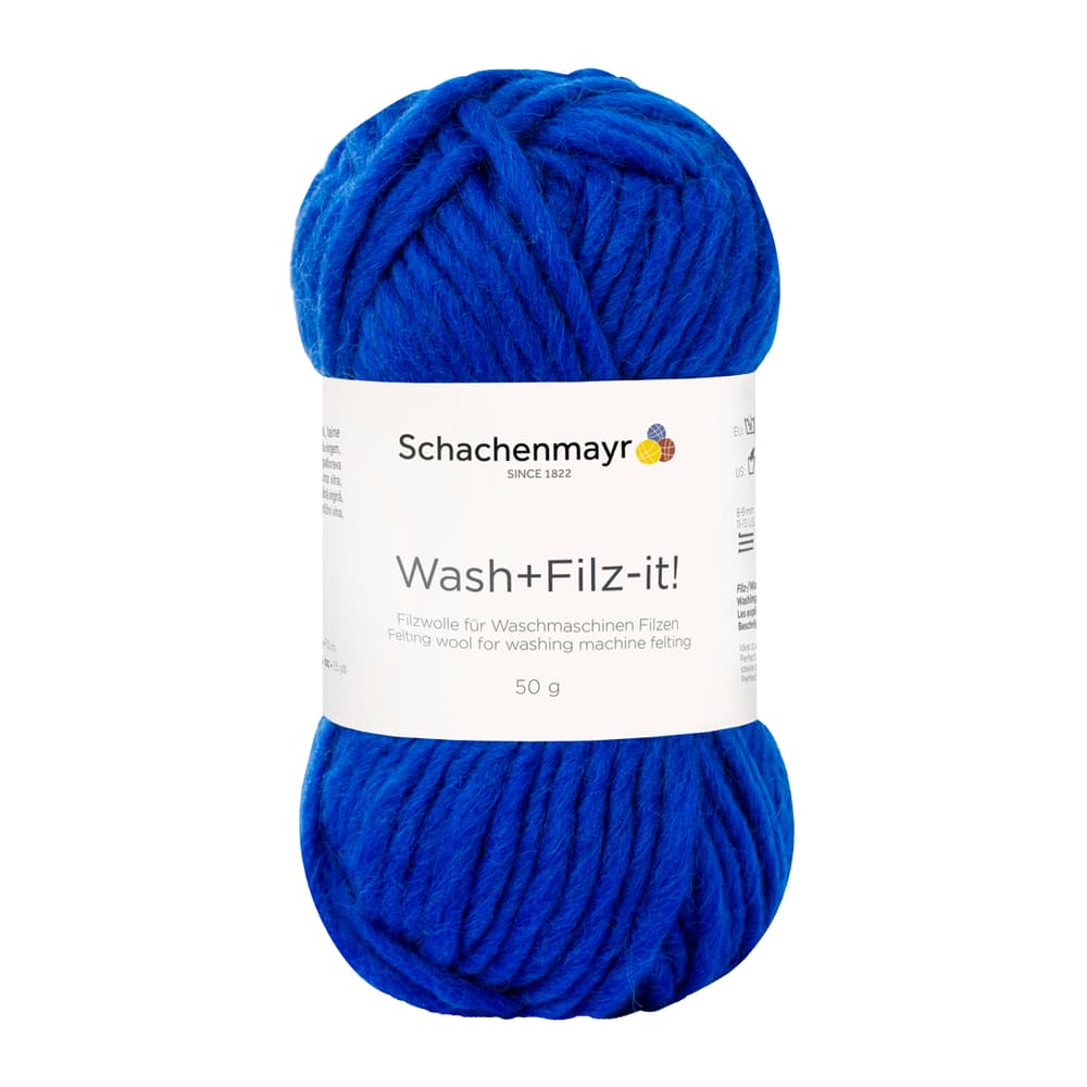 Lana  «Wash + Filz-it!» Feltro di lana Schachenmayr 667089000080 Colore Azzurro Dimensioni L: 14.0 cm x L: 5.0 cm x A: 7.0 cm N. figura 1