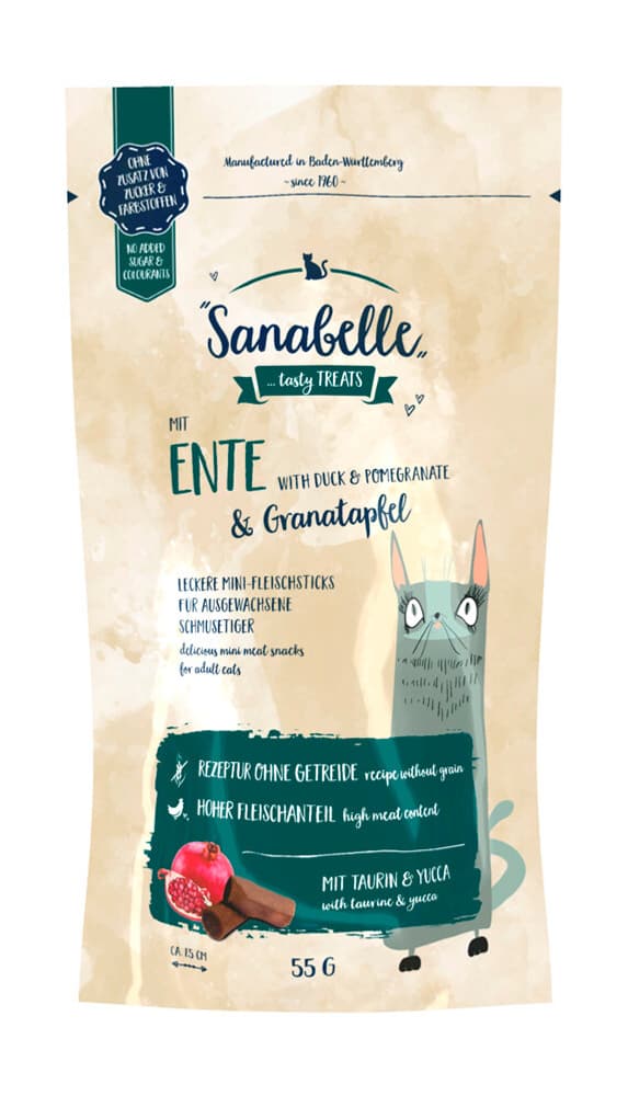 Katzen-Snack Ente & Granatapfel, 0.055 kg Hundeleckerli Sanabelle 658528900000 Bild Nr. 1