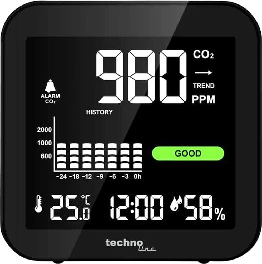 WL1025 CO2 Misuratore di qualità dell'aria technoline 761143600000 N. figura 1