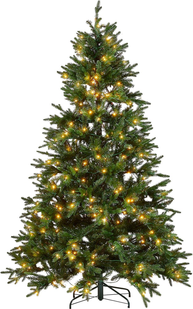 Künstlicher Weihnachtsbaum mit LED Beleuchtung 210 cm grün FIDDLE Kunstbaum Beliani 759257600000 Bild Nr. 1