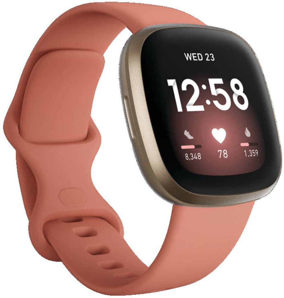 Versa 3 Pink Clay/Soft Gold Smartwatch Fitbit 79875380000020 Bild Nr. 1
