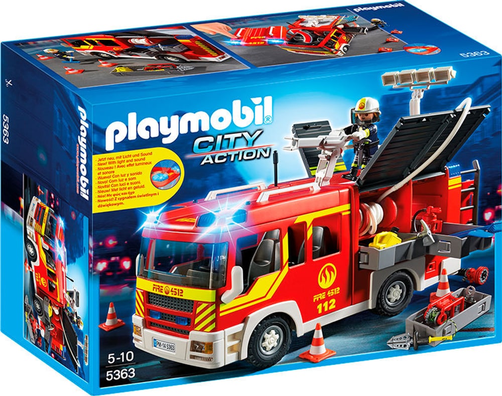 City Action Fourgon de pompier avec sirène et gyrophare 5363 PLAYMOBIL® 74603730000014 Photo n°. 1