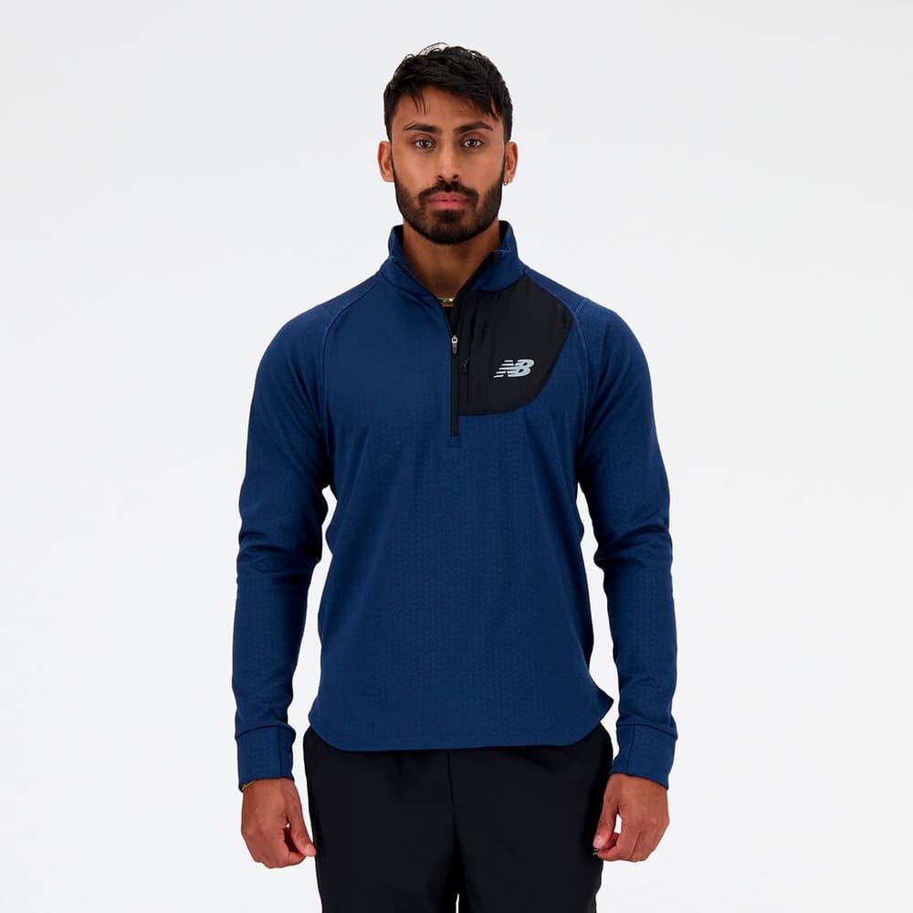 NB Heat Grid Half Zip Langarmshirt New Balance 474157600540 Grösse L Farbe blau Bild-Nr. 1