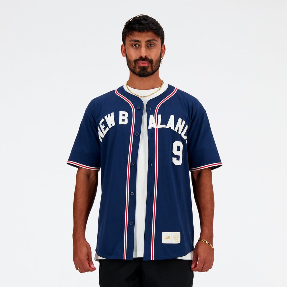 Sportswear Greatest Hits Baseball Jersey T-shirt New Balance 474128900340 Taglie S Colore blu N. figura 1