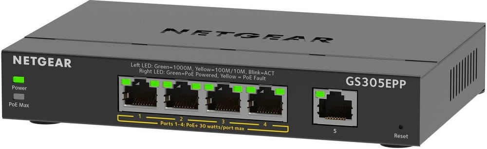 GS305EPP-100PES 5 Port Switch di rete Netgear 785302429409 N. figura 1