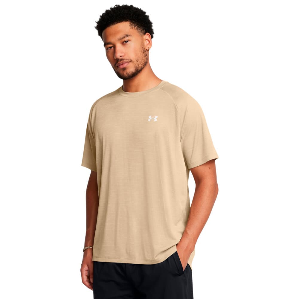 Tech Textured SS T-shirt Under Armour 471856700577 Taille L Couleur bourbe Photo no. 1