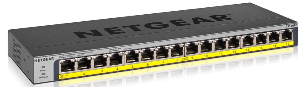 GS116LP-100EUS 16-Port LAN Gigabit Ethernet Switch Commutateur de réseau Netgear 785300141158 Photo no. 1