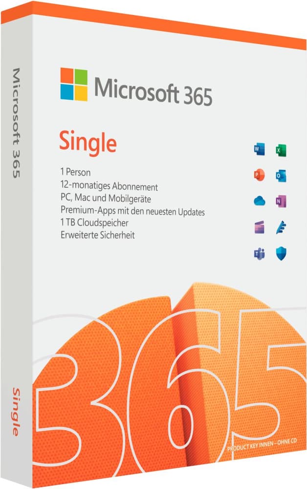365 Single 1 Jahr DE Logiciel de bureau (boîte) Microsoft 799164200000 Photo no. 1