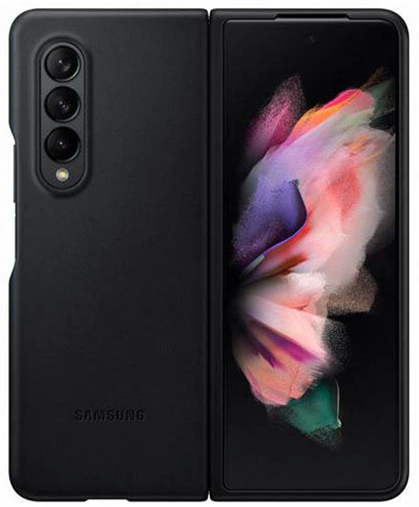 Galaxy Z Fold3 Leather Cover Black Smartphone Hülle Samsung 785300161668 Bild Nr. 1