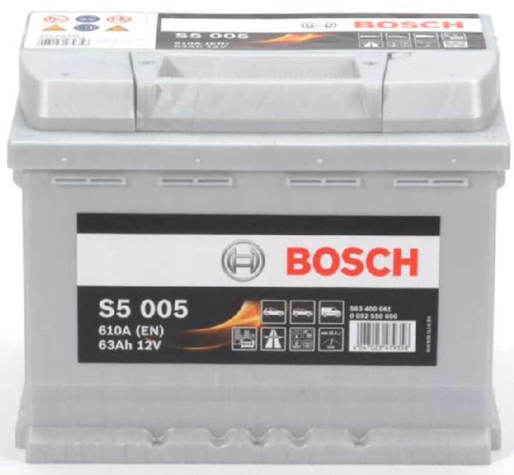 Batteria 12V/63Ah/610A Batteria per auto Bosch 621105200000 N. figura 1