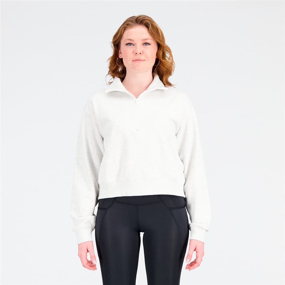 W Athletics Remastered FT1/4 Zip Sweatshirt New Balance 469543800410 Taille M Couleur blanc Photo no. 1