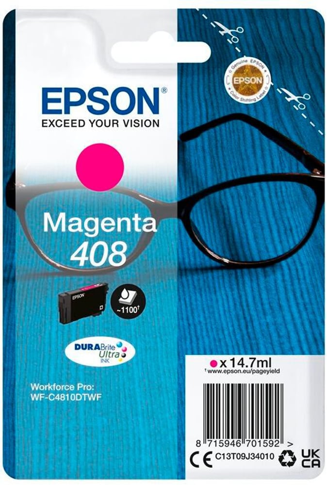 Singlepack Magenta 408 DURABrite Ultra Ink Cartouche d’encre Epson 785302432077 Photo no. 1