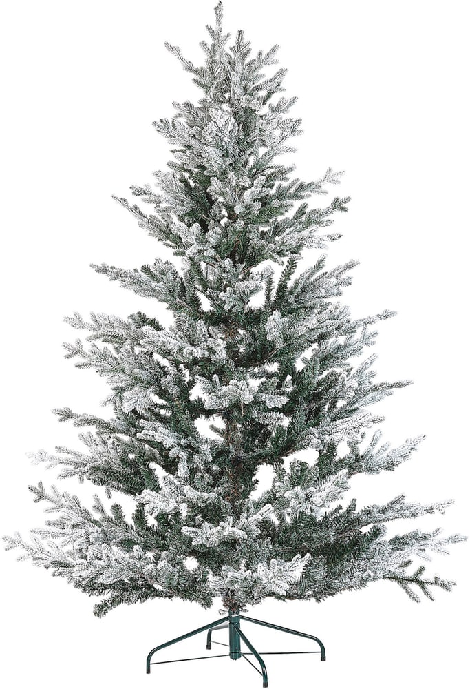 Albero di Natale bianco e verde 180 cm BRISCO Albero artificiale Beliani 759257200000 N. figura 1