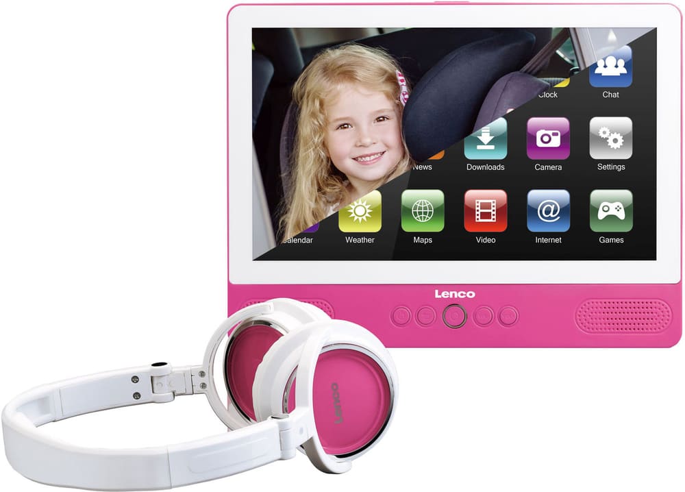 TDV-900p Portabler DVD Player pink Lenco 77114080000017 Photo n°. 1