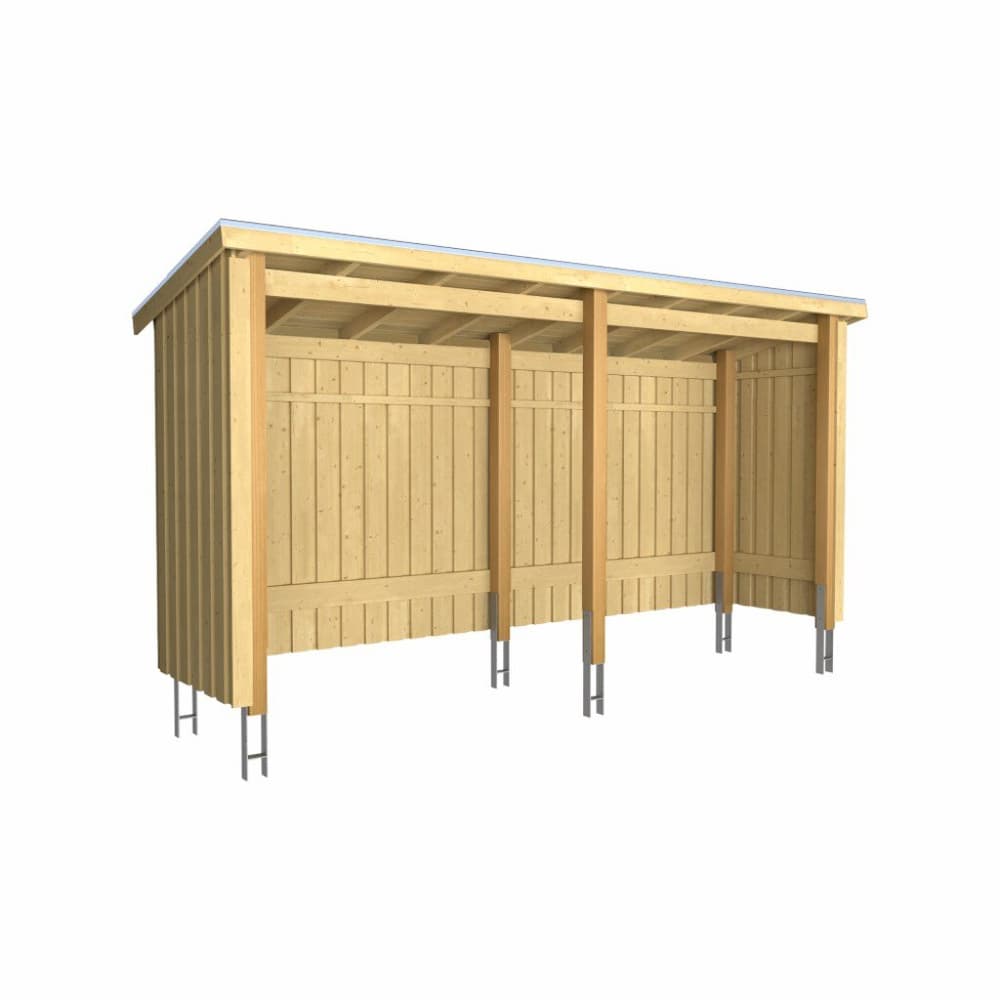 Nordic Multi Gartenhaus 2 Module 432x109x191/218 cm  Set 2 unbehandelt Gartenhaus PLUS 669700109326 Bild Nr. 1