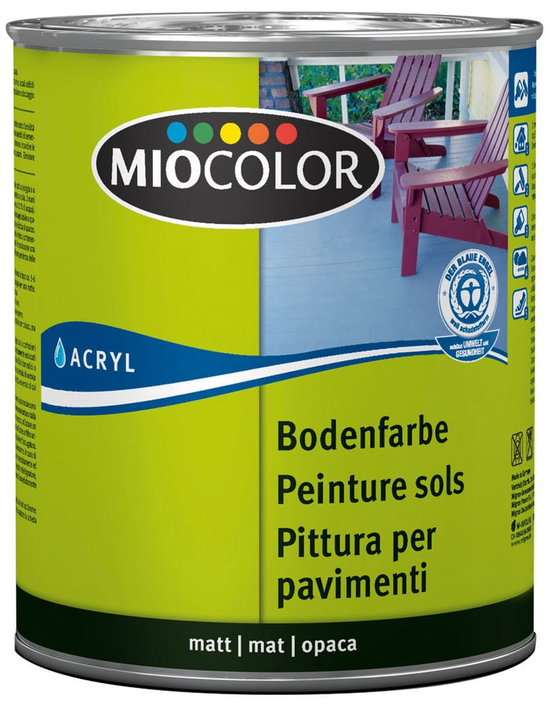 Acryl Bodenfarbe Steingrau 2.5 l Acryl Bodenfarbe Miocolor 660539000000 Farbe Steingrau Inhalt 2.5 l Bild Nr. 1