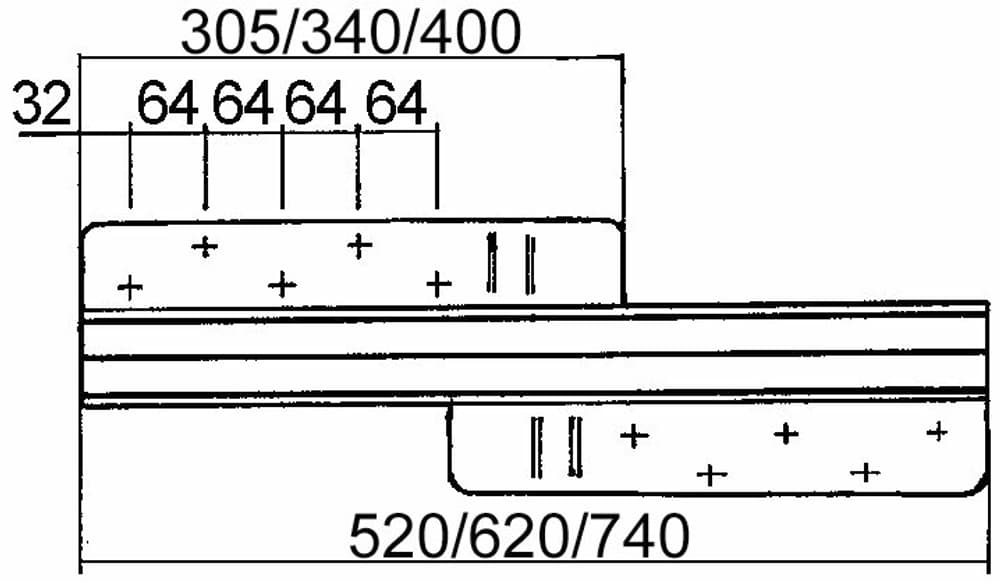 Tischauszüge Garnitur Werkstarck 617149400000 Bild Nr. 1