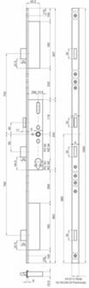 Panik-Mehrpunkt-Verriegelungen FlipLock Basis 23444 PE Panik-Mehrpunkt-Verriegelung MSL 669700112621 Bild Nr. 1