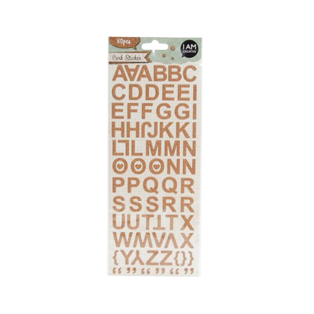 Sticker di sughero, ABC II Set di adesivi I AM CREATIVE 665561100020 Soggetto ABC II N. figura 1