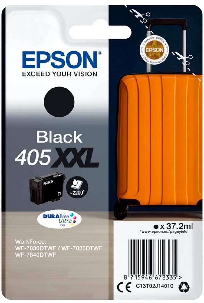Singlepack Black 405XXL DURABrite Ultra Ink Cartuccia d'inchiostro Epson 785302432109 N. figura 1
