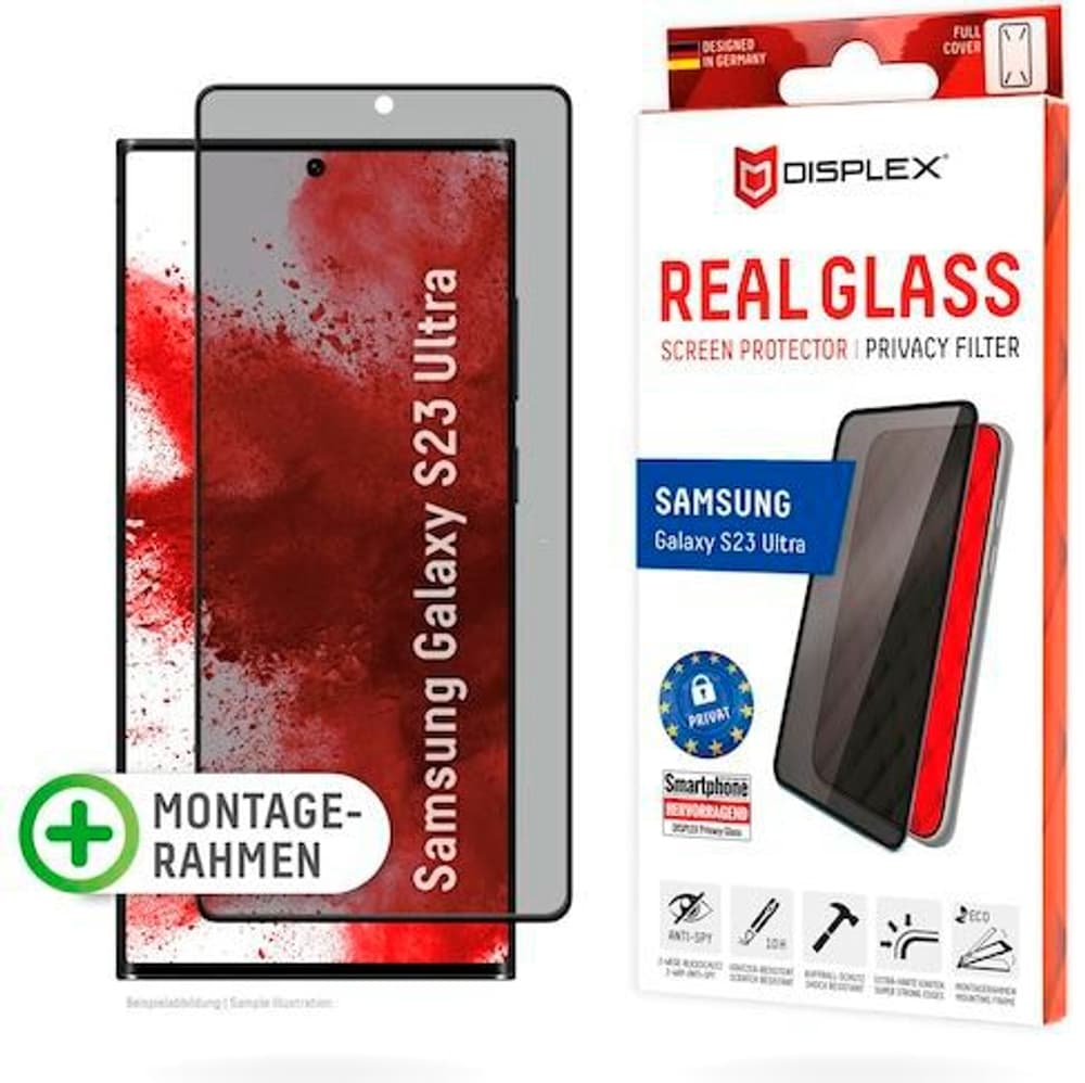Privacy Glass 3D Smartphone Schutzfolie Displex 785302415174 Bild Nr. 1