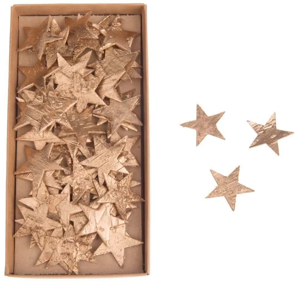 Stelle di betulla 4cm 4cm, betulla, circa 60 pezzi, oro Decorazione natalizia CHALET 785302444259 N. figura 1