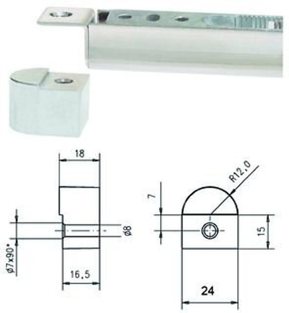 Montageset für Kabelübergänge Türpuffer MSL 669700113772 Bild Nr. 1